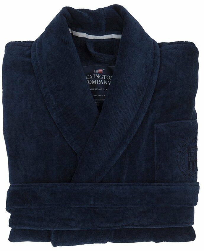 Lexington Szlafrok welurowy Hotel Dress Blue
