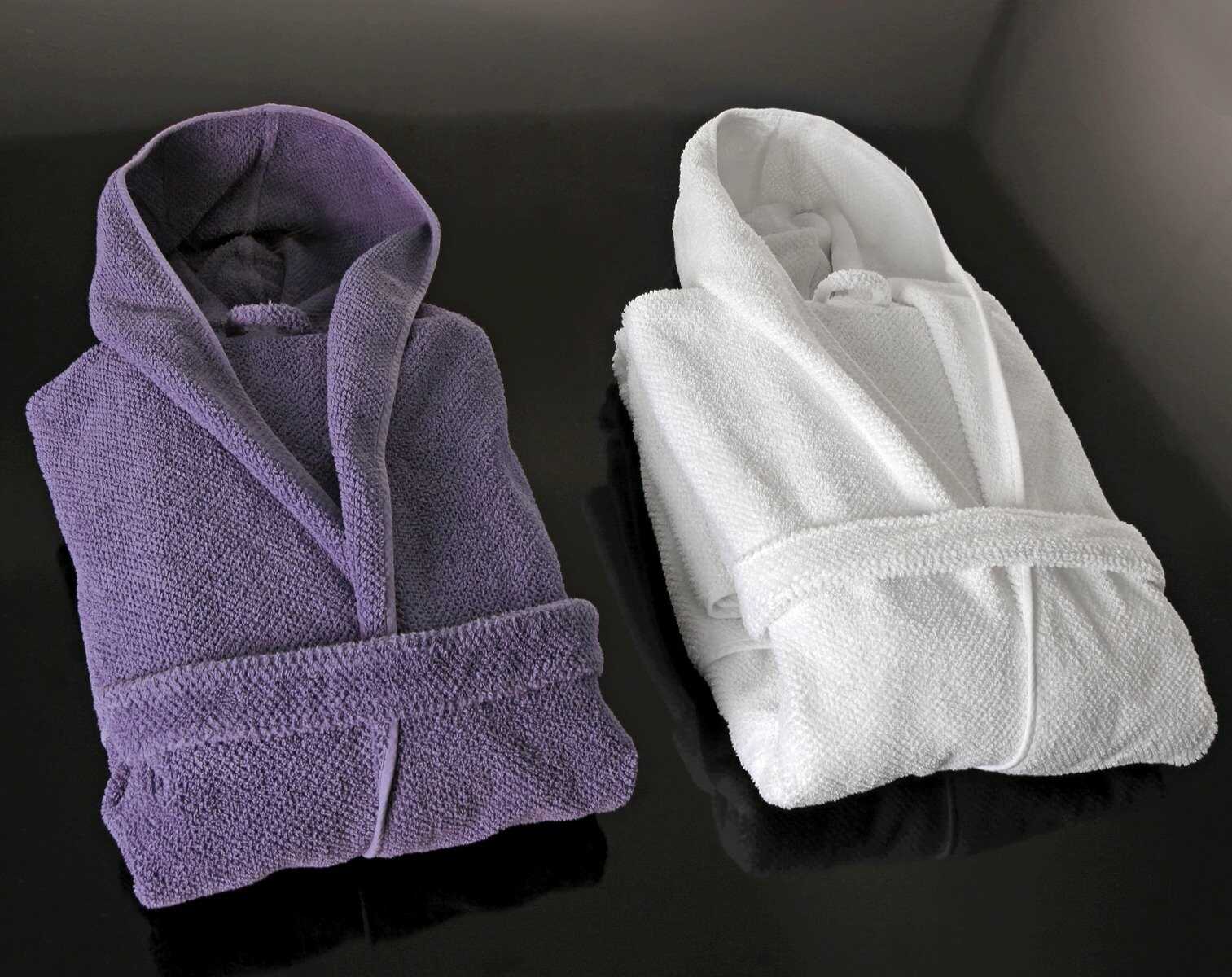 Graccioza Szlafrok z kapturem Bee Waffle Hooded White
