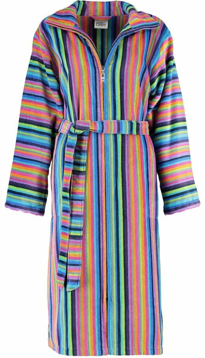 Cawo Szlafrok damski Zipper Multicolor