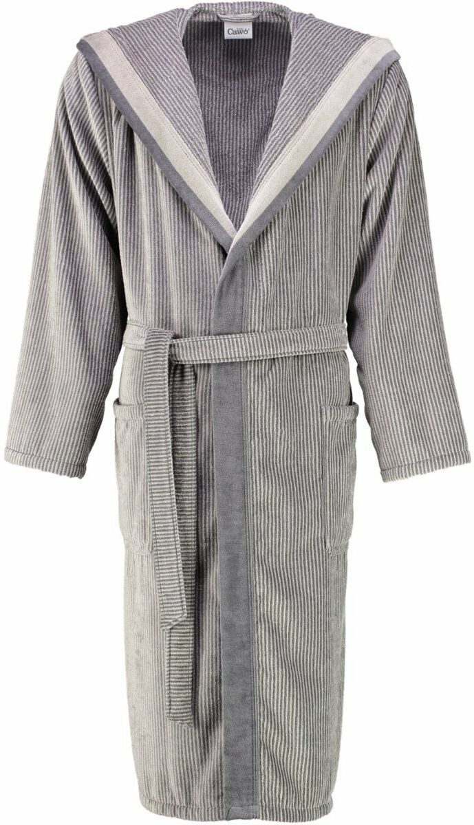 Cawo Szlafrok męski Luxury Structure Hooded Stone