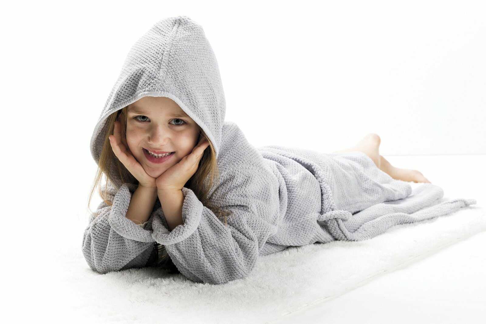 Graccioza Szlafrok dziecięcy Bee Waffle Baby Blue