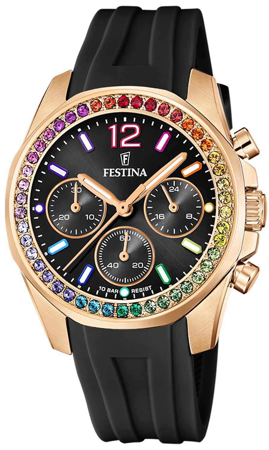 Zegarek Festina F20611-3 Boyfriend Rainbow Chronograph