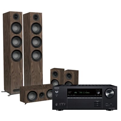 Kino domowe ONKYO TX-NR6100B + JAMO S-809 HCS 5.0 Orzech