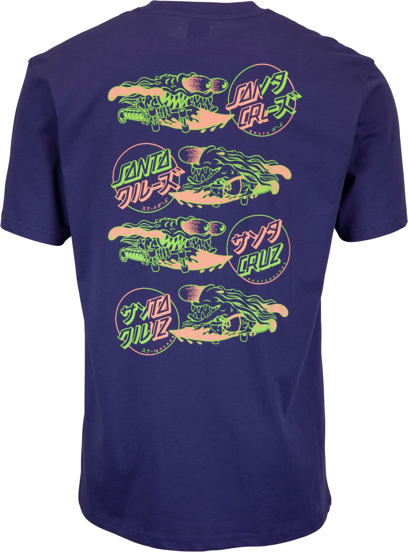 t-shirt męski SANTA CRUZ SLASHER FLIP TEE Navy Blue