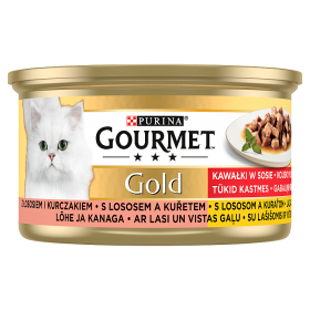 Purina Gourmet Gold łosoś/ kurczak w sosie 85g