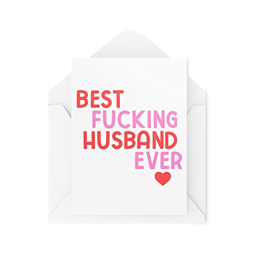 Śmieszne karty miłosne | Best Husband Ever | świętowanie banter chłopaka pary walentynki rocznica kartka urodzinowa Love You | CBH939