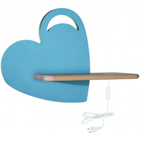 Niebieska lampka dziecięca w kształcie serca - K012 R0-P68
