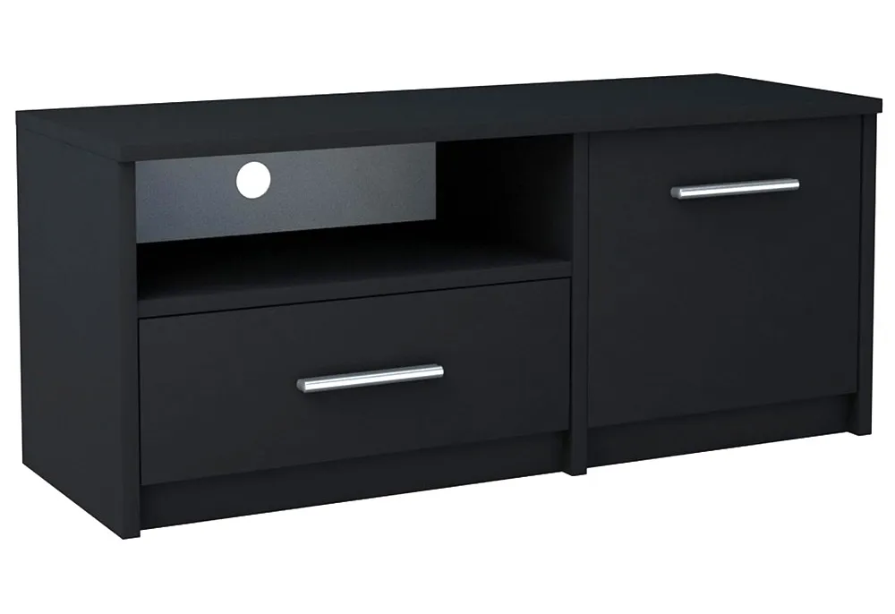 Czarna szafka pod telewizor z półką E9-G72