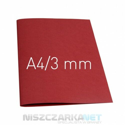 Termookładki miękkie - Thermolinen Plain (A4 pionowa) - 3 mm opakowanie 100 sztuk BORDOWY