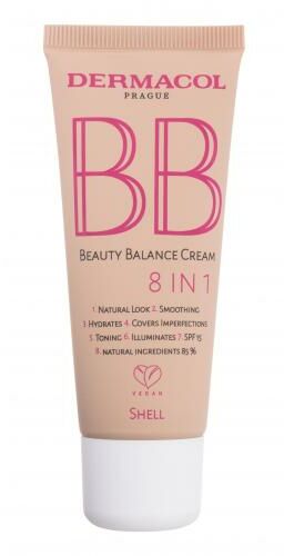 Dermacol BB Beauty Balance Cream 8 IN 1 SPF 15 krem bb 30 ml dla kobiet 3 Shell