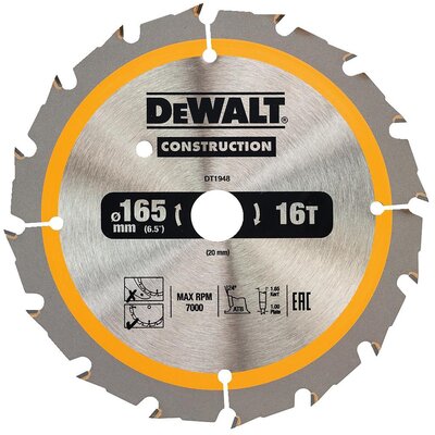 Dewalt DeWALT dt1948 piła tarczowa liść akumulator 165/20 mm 16 WZ, 6 sztuki DT1948-QZ