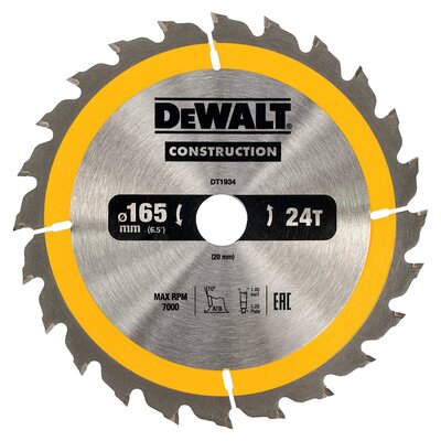 DeWalt DT1934 Tarcza Tnąca Do Drewna 165mmx20mm