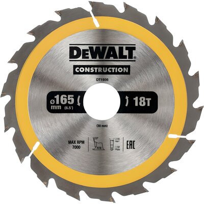 Dewalt DeWalt DT1936 Circular Saw Blade Handkr. 165 / 30mm 18WZ, 1 szt DT1936-QZ