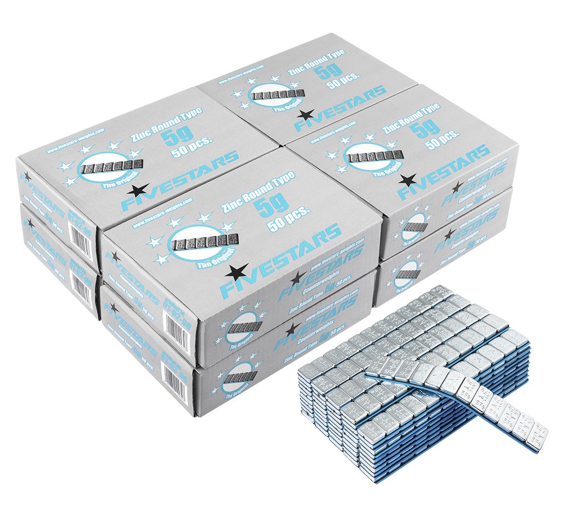 Ciężarki klejone Fivestars Round ocynk 5g 400 szt