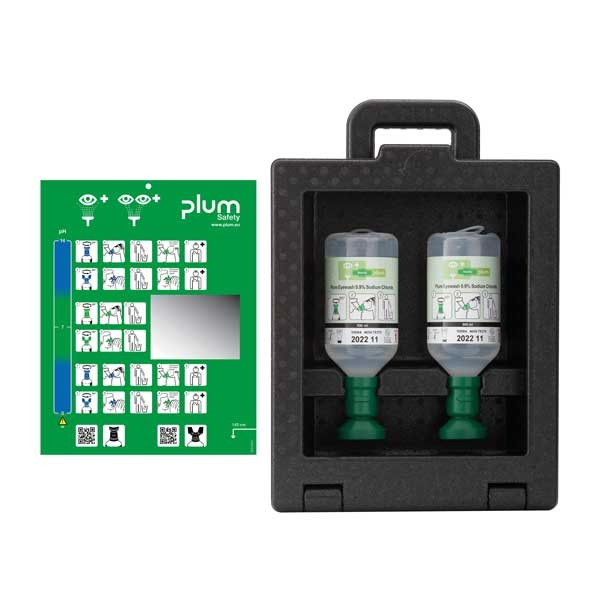 Plum Ibox - Zamykana Stacja Do Płukania Oczu - 2 X Eyewash 500 Ml Data Ważności 11.2025R.