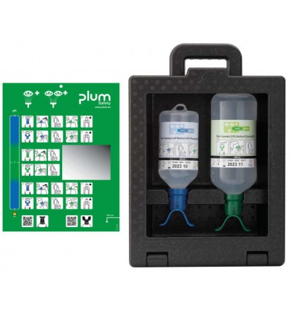Zamykana Stacja Plum Ibox 2 Z Płukankami Ph Neutral Duo 500 Ml + Eyewash Duo 1000 Ml, Data Ważności 12.2025R.