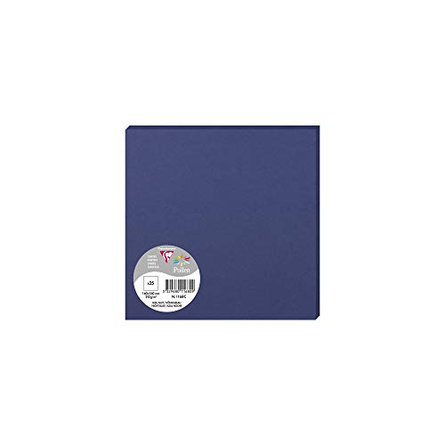 Clairefontaine 1168C - Opakowanie 25 kartek z pyłkami 16x16 cm 210g, Night blue