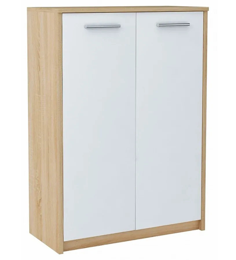 Klasyczna komoda do sypialni dąb sonoma + biały P1-M66