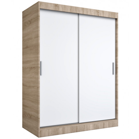 Szafa przesuwna 150 cm dąb sonoma + biały K4-A43