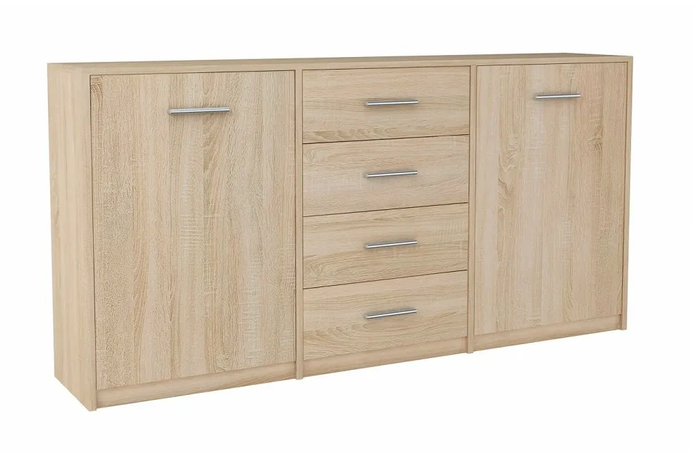 Skandynawska komoda do salonu dąb sonoma - Cermesa 4X