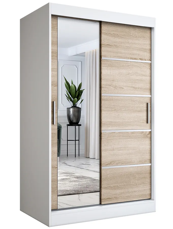 Szafa 120x200 z przesuwnymi drzwiami dąb sonoma Z0-L09