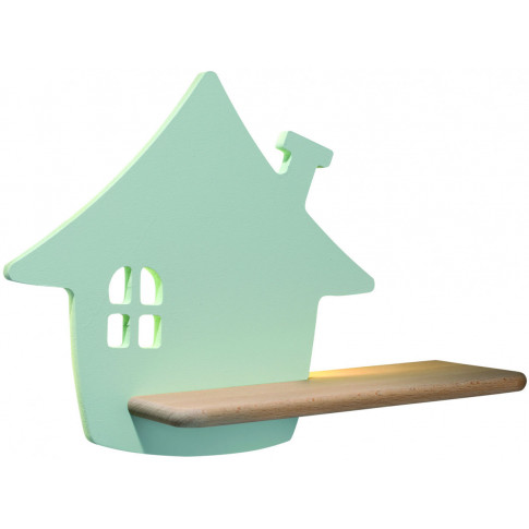 Kinkiet do sypialni dziecięcej w kształcie domku miętowy - 4Q K023 R5-R27
