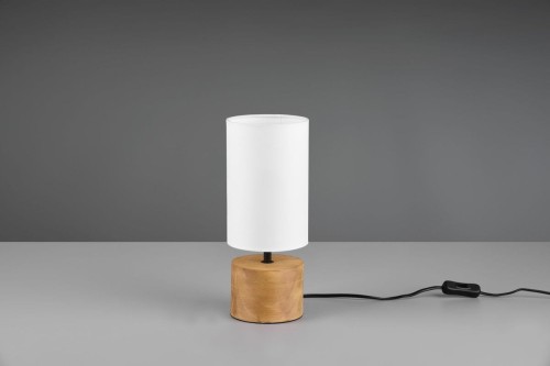 Woody lampa stołowa 1-punktowa biała/drewno naturalne R50171930