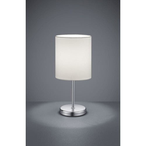 Reality Leuchten lampa lampy stołowe, abażur z materiału, E14, 40 W, biały, 13 x 13 x 28.5 cm, 13 x 13 x 28.5 cm R50491001 Jerry