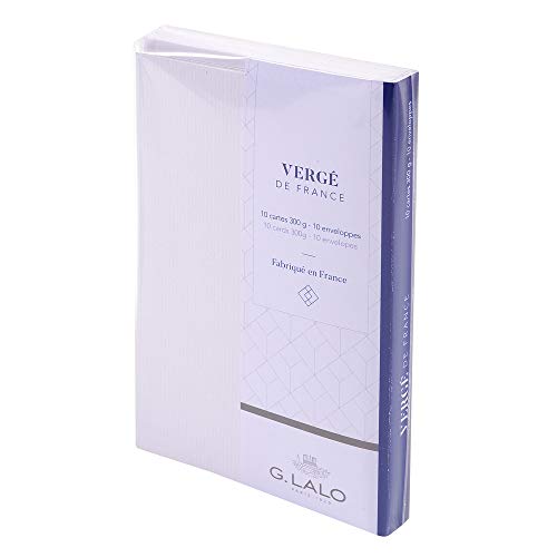 G.Lalo 25650L zestaw kart Vergé de France, (25% Hadern ekstra biały, 1 opakowanie)