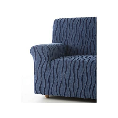 Zebra Textil 24948 sofahusse elastyczny Andromeda, 1-osobowa, niebieski 24948
