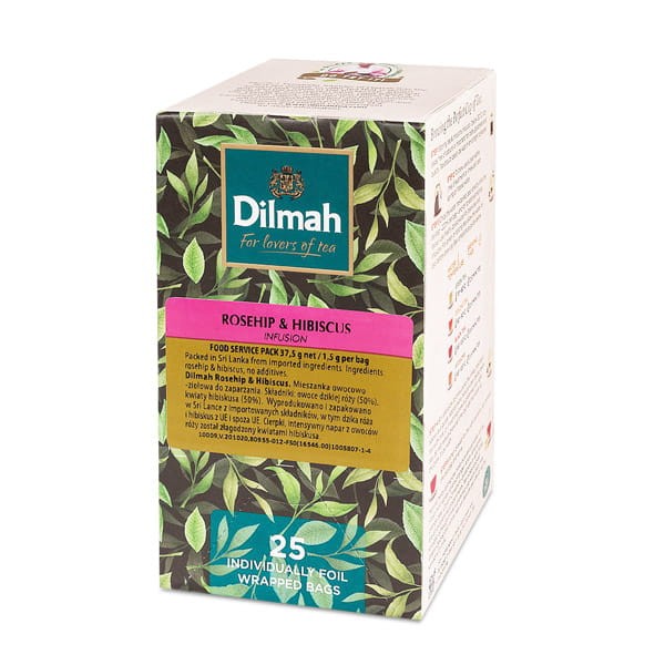 Dilmah Róża - Hibiskus Ex25 herbata kopertowana
