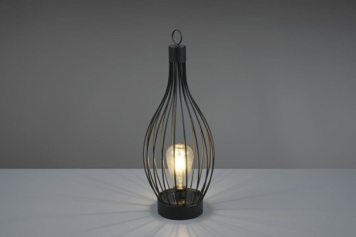 Mairana LED lampka stołowa ogrodowa solarna z czujnikiem zmierzchu czarna R55306132