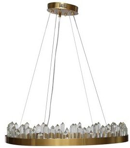 Wenus Crystal okrągły ZŁOTY żyrandol z kryształkami 60cm Vildevik 11241