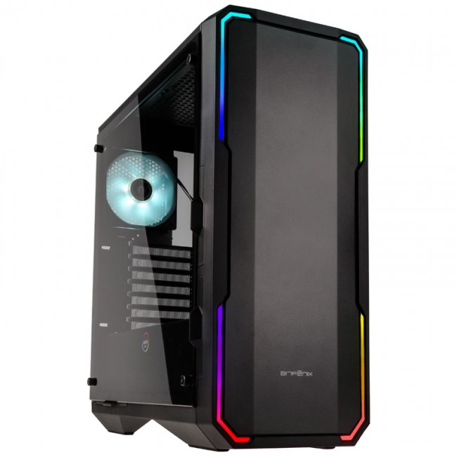 BitFenix ENSO RGB Midi-Tower Tempered Glass  czarna  Midi/Mini Tower  ATX, BFC-ENS-150-kkwgk-RP BFC-ENS-150-KKWGK-RP