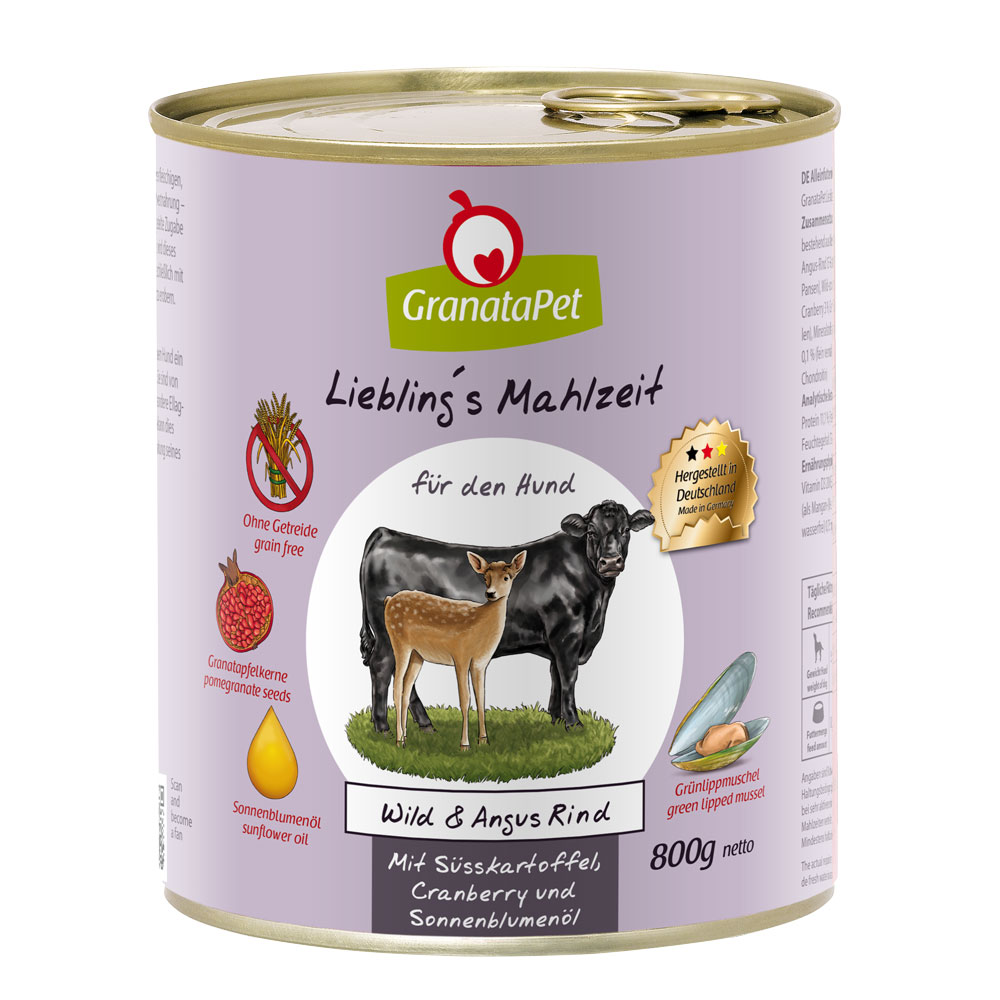 Pakiet mieszany GranataPet Liebling's Mahlzeit, 6 x 800 g - Pakiet mieszany II (6 smaków)