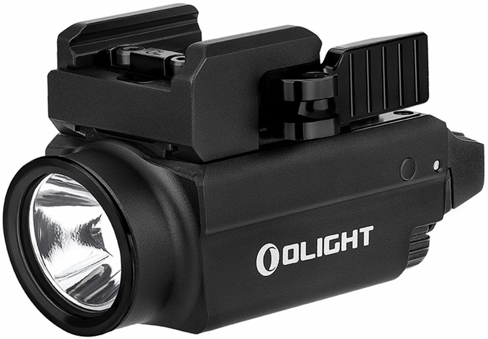 Latarka na broń z celownikiem laserowym Olight BALDR S Cool White - 800 lumenów, Blue Laser