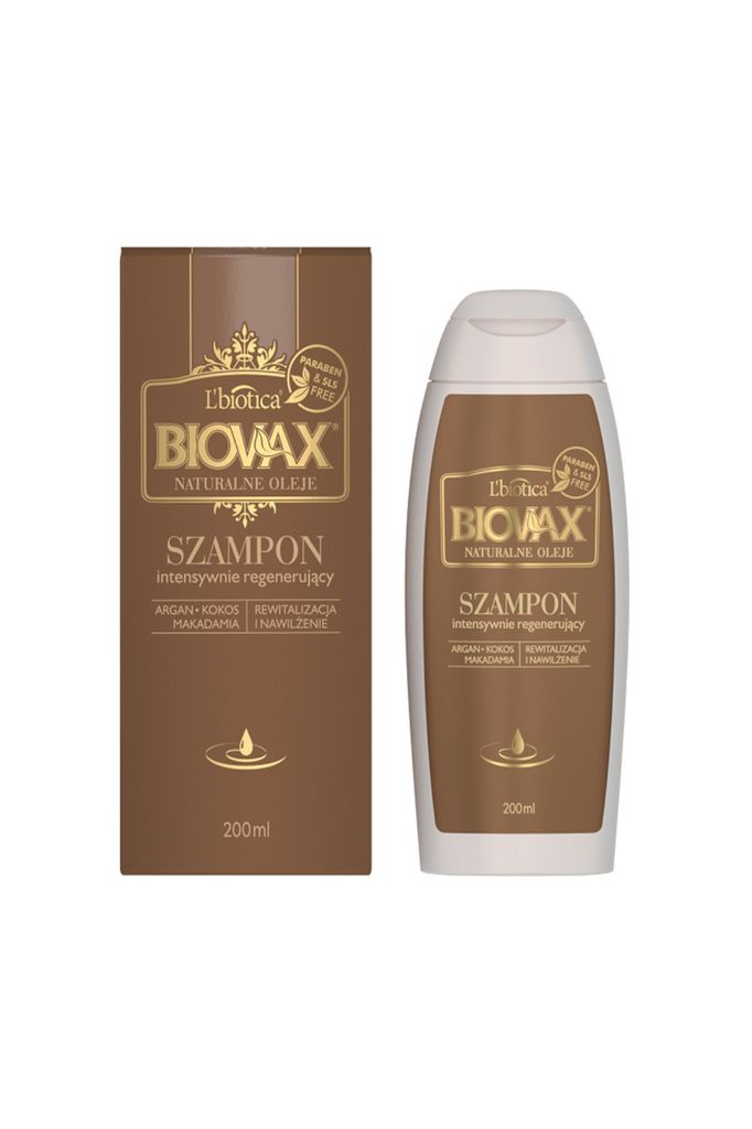 Lbiotica BIOVAX NATURALNE OLEJE Intensywnie regenerujący szampon 200 ml