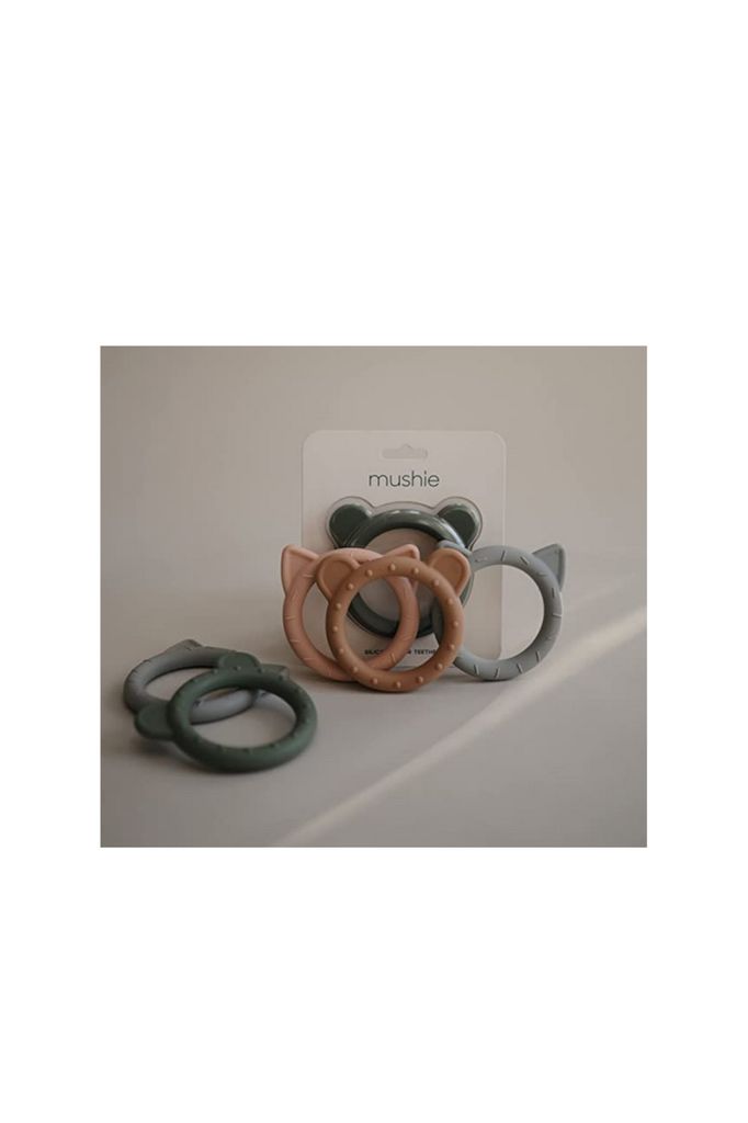 Mushie - Gryzak silikonowy bransoletka CAT Blush - różowy