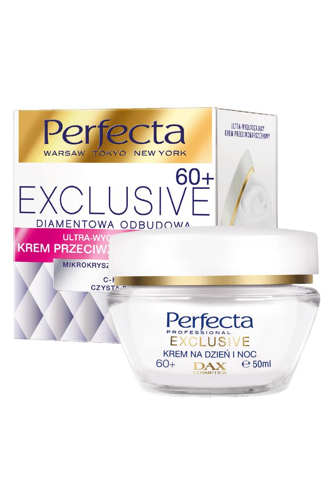 Perfecta Exclusive  Diamentowa Odbudowa Ultra wygłądzający krem przeciwzmarszczkowy 60+ 50ml