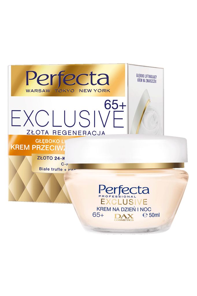 Perfecta Exclusive  Złota Regeneracja Głęboko Liftingujący krem przeciwzmarszczkowy 65+ 50ml