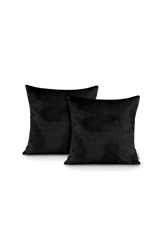 Zestaw poszewek Velvet Peacock 2 szt. czerń