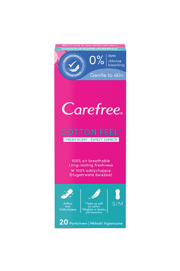Carefree Cotton Fresh Wkładki higieniczne 1 op.-20szt Johnson