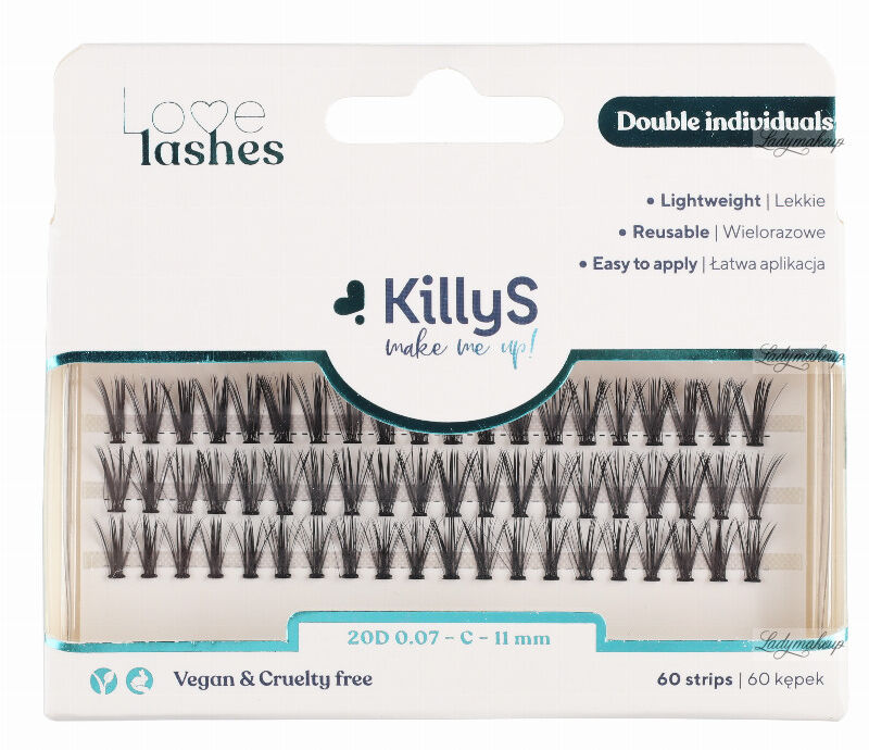 KillyS - Love Lashes - Double Individuals - Kępki sztucznych rzęs - 11 mm