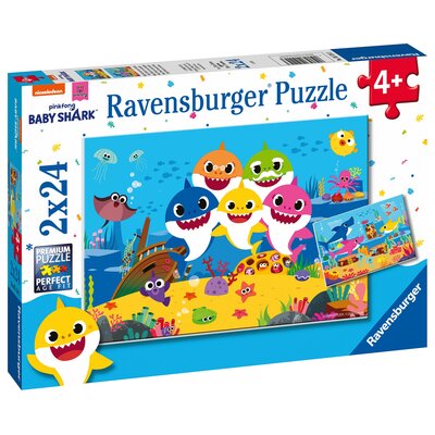 Ravensburger Puzzle 2 x 24 elementy. Baby Shark