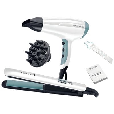 Remington Prostownica Shine Therapy S8500GP+Suszarka do włosów D5216