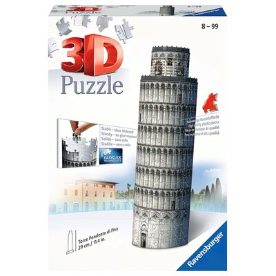 Ravensburger Puzzle 3D 54 Mini budowle. Krzywa Wieża w Pizie -