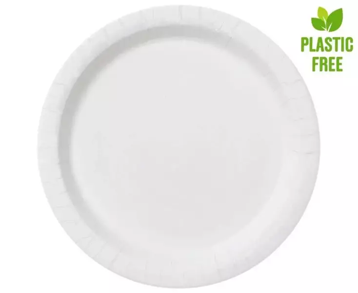 Talerzyki papierowe białe 23cm 8szt. - Godan