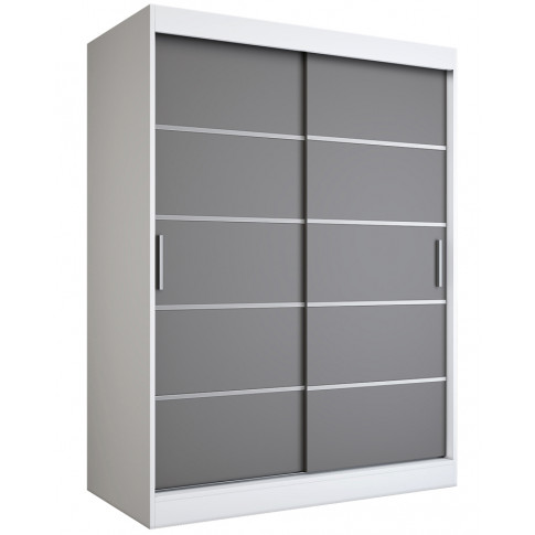 Szafa przesuwna biel + antracyt 150 cm G5-L15