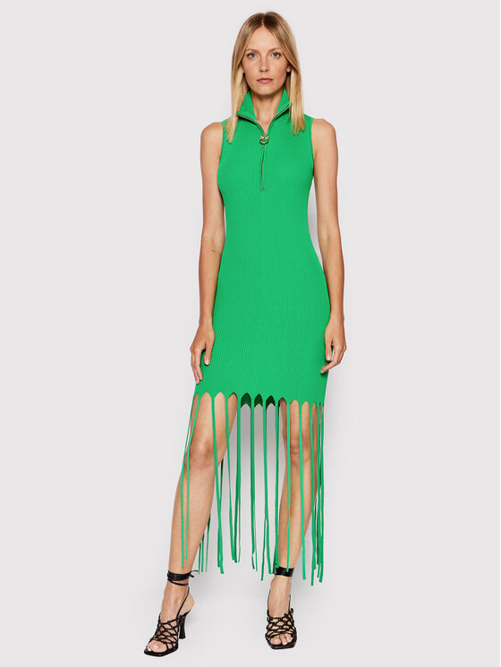 Sukienki - Pinko Sukienka codzienna Palencia 1G16YT Y7UE Zielony Slim Fit - grafika 1