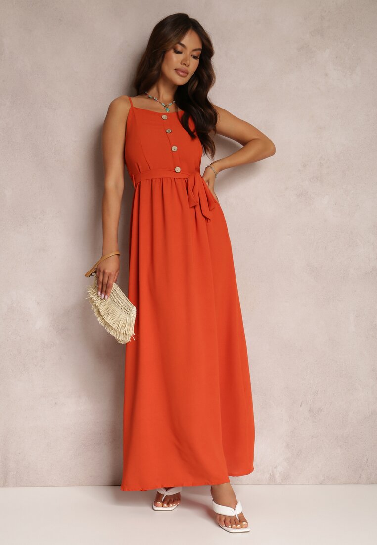 Pomarańczowa Sukienka Fadan